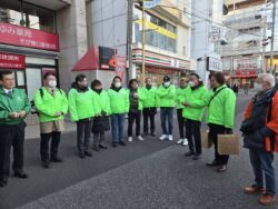 ２月６日一般社団法人千葉南法人会青年部会確定申告街頭PR活動風景