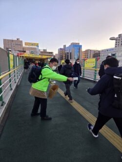 ２月６日一般社団法人千葉南法人会青年部会確定申告街頭PR活動風景