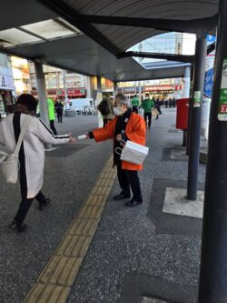 ２月６日一般社団法人千葉南法人会青年部会確定申告街頭PR活動風景