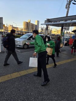 ２月６日一般社団法人千葉南法人会青年部会確定申告街頭PR活動風景