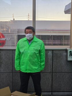 ２月７日一般社団法人千葉南青年部会確定申告街頭PR活動に際して、主催者親会を代表して山内一般社団法人千葉南法人会副会長挨拶