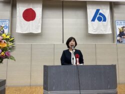 祝辞中の毛呂千葉県市原県税事務所長