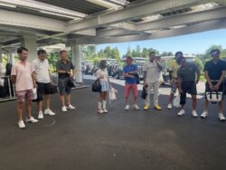 親睦ゴルフ大会開会式風景
