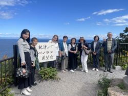 祝津展望台にて記念撮影