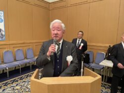 第２部新春賀詞交歓会司会中の古市一般社団法人千葉南法人会総務委員会副委員長