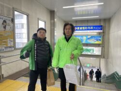 一般社団法人千葉南法人会青年部会確定申告街頭ＰＲ活動風景（２月６日ＪＲ五井駅にて)
