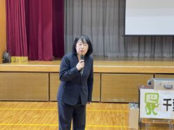 千葉市立金沢小学校を代表して田島校長挨拶