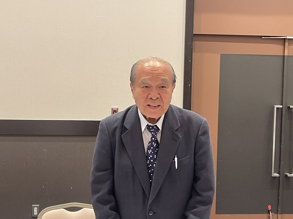 来賓祝辞中の小川一般社団法人千葉南法人会副会長 来賓祝辞中の小川一般社団法人千葉南法人会副会長