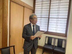 主催者を代表して越部一般社団法人千葉南法人会源泉部会長挨拶