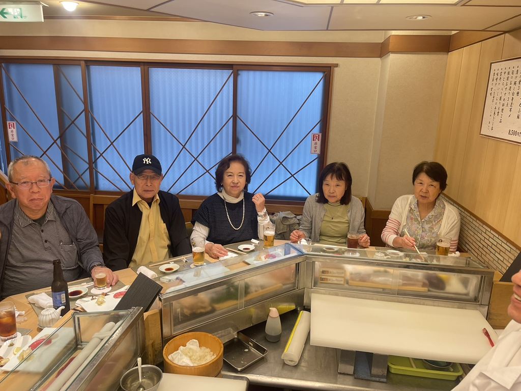 昼食会場「寿司清新館」にて 昼食会場「寿司清新館」にて