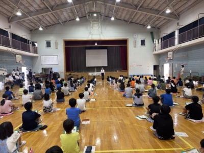 研修中の千葉市立土気南小学校児童 研修中の千葉市立土気南小学校児童
