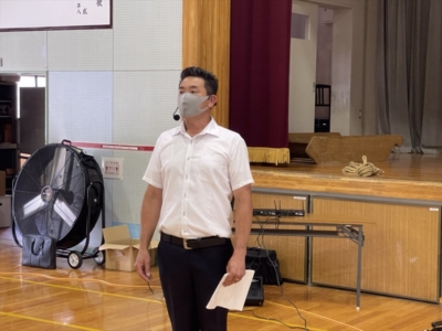 第一テーマ講師の山路青年部会員 第一テーマ講師の山路青年部会員