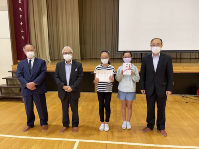 市原市立青葉台小学校へ青少年育成支援品贈 市原市立青葉台小学校へ青少年育成支援品贈