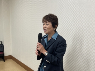 懇談中の佐川千葉南法人会女性部会副部会長 懇談中の佐川千葉南法人会女性部会副部会長