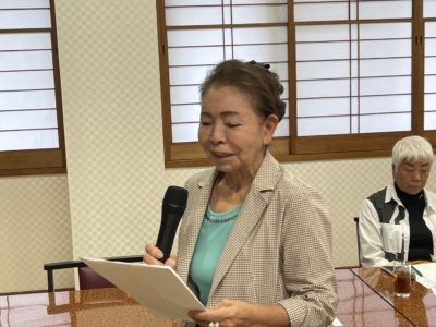 懇談中の笠原千葉南間税会副会長 懇談中の笠原千葉南間税会副会長