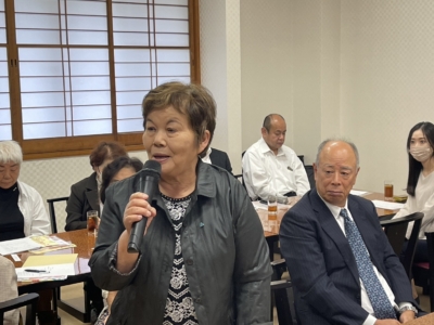 懇談中の中村千葉南法人会女性部会長 懇談中の中村千葉南法人会女性部会長