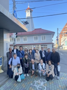 紺屋町番屋前で 紺屋町番屋前で