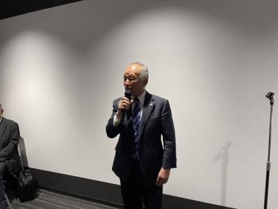 来賓祝辞中の野中一般社団法人千葉南法人会副会長 来賓祝辞中の野中一般社団法人千葉南法人会副会長